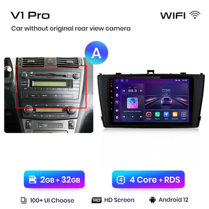 Junsun V1pro AI Voice 2 din Android Auto Radio For Toyota Avensis T27 2008-2015 Carplay 4G Car Multimedia GPS 2din autoradio