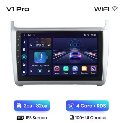 Junsun Wireless CarPlay Android Auto Radio For VOLKSWAGEN POLO 2014 Car Intelligent Systems RDS BT WiFi 2 din