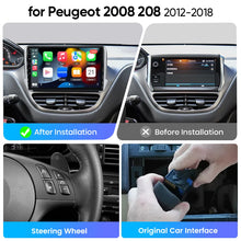 Junsun eSIM Android 14 Wireless CarPlay Android Auto Radio For Peugeot 2008 208 2012-2018 Autoradio Stereo auto accessories