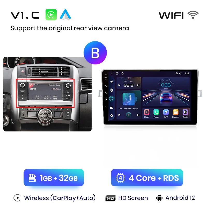 Junsun V1 AI Voice Wireless CarPlay Android Auto Radio for Toyota Verso R20 2009 - 2018 4G Car Multimedia GPS 2din autoradio