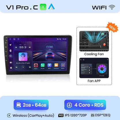 Junsun Wireless CarPlay Android Auto Radio For VOLKSWAGEN POLO 2004 2005 2006-2010 Car Intelligent Systems RDS BT WiFi 2 din
