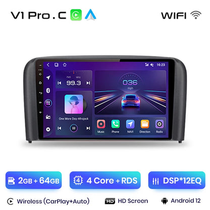 Junsun V1 Pro Für Volvo S80 1998 - 2006 Android Autoradio Autovideoplayer CarPlay Android Auto GPS Keine 2 Din 2din DVD 