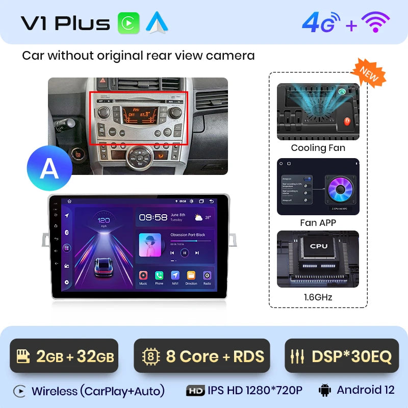 Junsun V1 AI Voice Wireless CarPlay Android Auto Radio for Toyota Verso R20 2009 - 2018 4G Car Multimedia GPS 2din autoradio - Junsun Official Store
