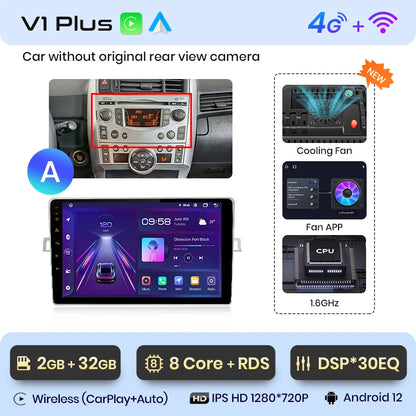 Junsun V1 AI Voice Wireless CarPlay Android Auto Radio for Toyota Verso R20 2009 - 2018 4G Car Multimedia GPS 2din autoradio