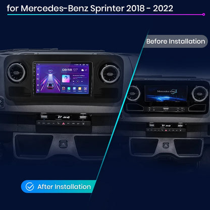 Junsun V1pro AI Voice 2 DIN Android Auto Radio para Mercedes-Benz Sprinter 2018-2022 Carplay Car Multimedia GPS 2 DIN Autoradio 