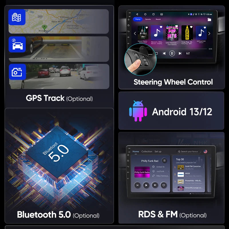 Junsun 7" Android 13 Car Radio For Renault dacia duster Sandero Captur Xray Logan 2 CarPlay Android Auto car intelligent systems