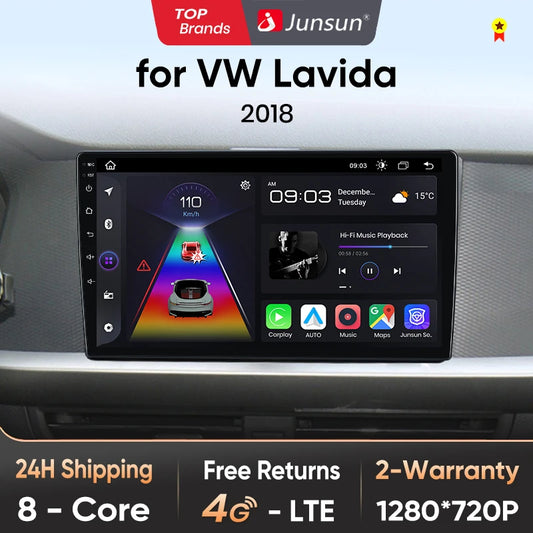 Junsun Wireless CarPlay Android Autoradio für Volkswagen Lavida PLU 2018 Auto Intelligente Systeme RDS BT WiFi 2 Din 