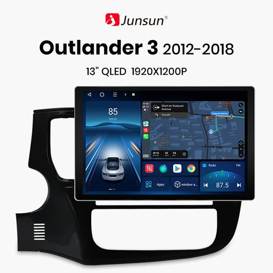 Junsun X7 MAX 13.1“ 2K CarPlay Android Auto Autoradio Für Mitsubishi Outlander 3 GF0W GG0W 2012-2018 Multimedia-Autoradio 