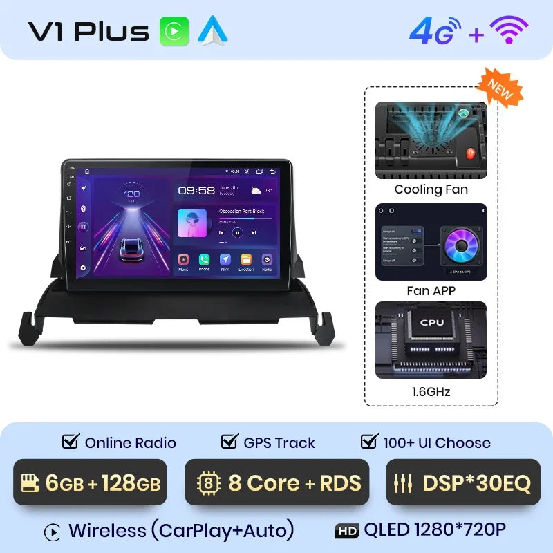 Junsun Wireless CarPlay Android Auto Radio For Dodge Journey 2009 2010 2011 2012 Car Intelligent Systems RDS BT WiFi 2 din