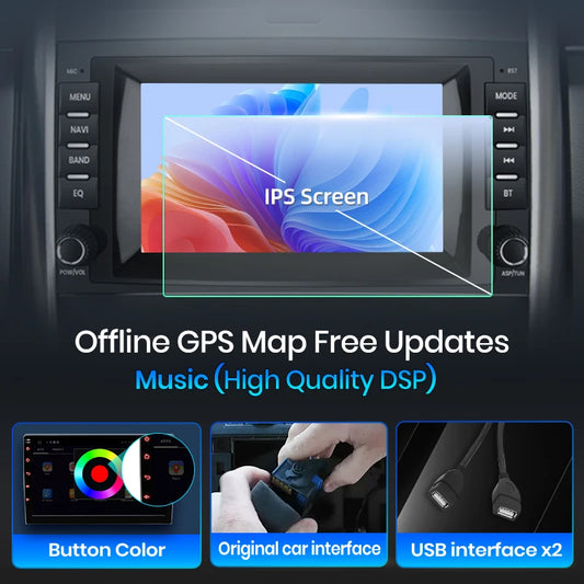 Junsun Wireless CarPlay Car Radio For Mercedes Benz B200 Class Sprinter W906 Viano Vito W639 Android Multimedia