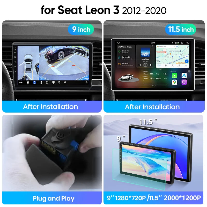 Junsun Wireless CarPlay Car Radio For Seat Leon MK3 2012-2020 Android Multimedia - Junsun Official Store