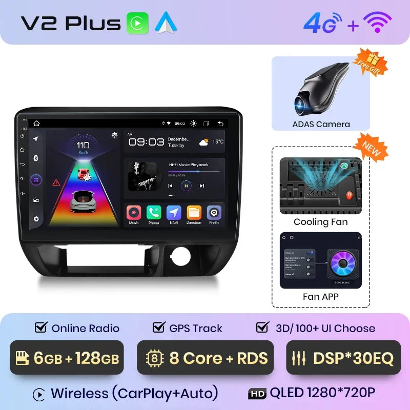 Junsun Wireless CarPlay Android Auto Radio For Suzuki Jimny 1998 1999 2000 2001-2004 Car Intelligent Systems RDS BT WiFi 2 din