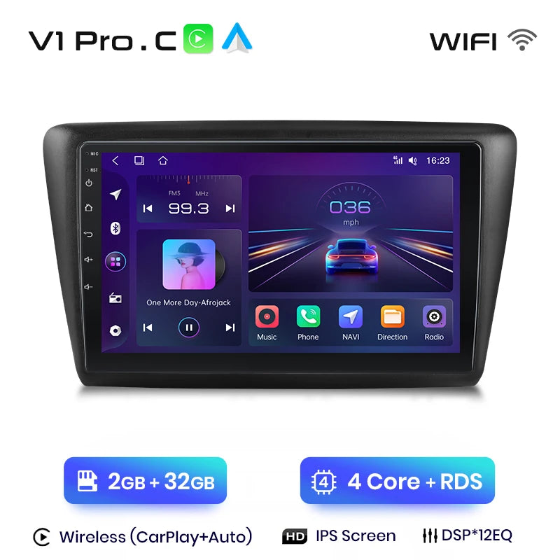 Junsun Wireless Android Auto Radio For Skoda Rapid 2013 -2019 4G Car Multimedia GPS 2din autoradio Junsun Official Store
