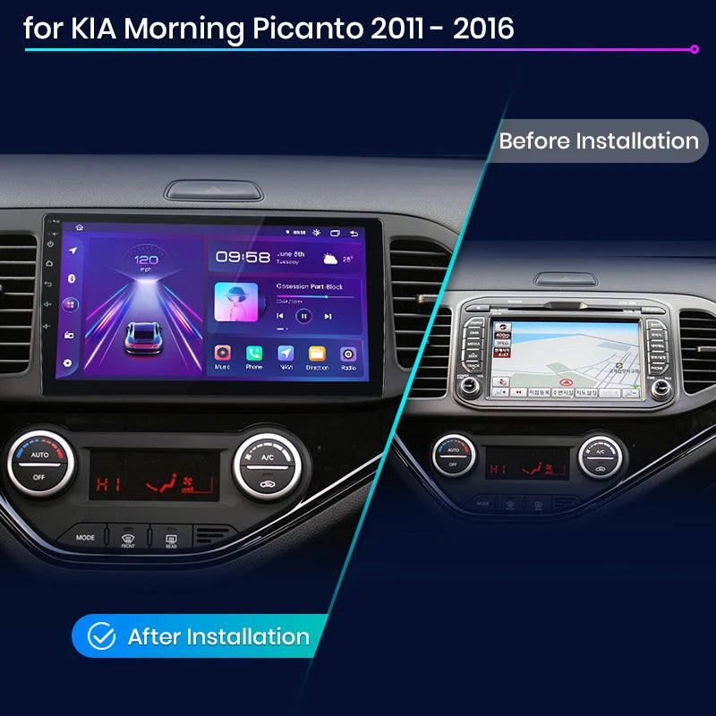 Junsun Car Radio For KIA Morning Picanto 2011 - 2016 wireless CarPlay Android Auto car intelligent systems No 2 din 2din DVD