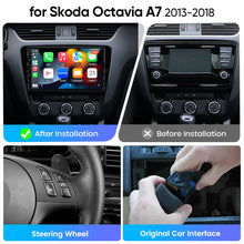 Junsun eSIM Android 14 Wireless CarPlay Android Auto Radio For Skoda Octavia A7 2013 2014-2018 Autoradio Stereo auto accessories