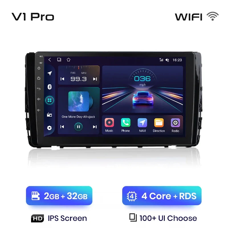 Junsun Wireless CarPlay Android Auto Radio For VW VILORAN SAGITAR TAYRON T-ROC 2021 Car Intelligent Systems RDS BT WiFi 2 din