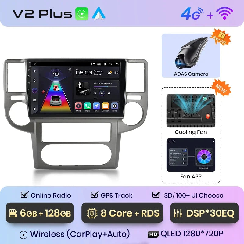 Junsun Drahtlose CarPlay Android Auto Radio Für NISSAN X-TRAIL Xtrail 2003 2004 -2007 Auto Intelligente Systeme RDS BT WiFi 2 din 