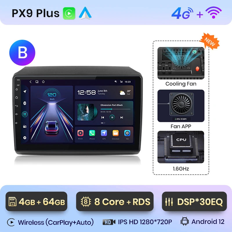 AWESAFE Wireless CarPlay Android Auto Autoradio For Fiat Ducato Peugeot Boxer 2 Citroen Jumper 2 2006 -2023