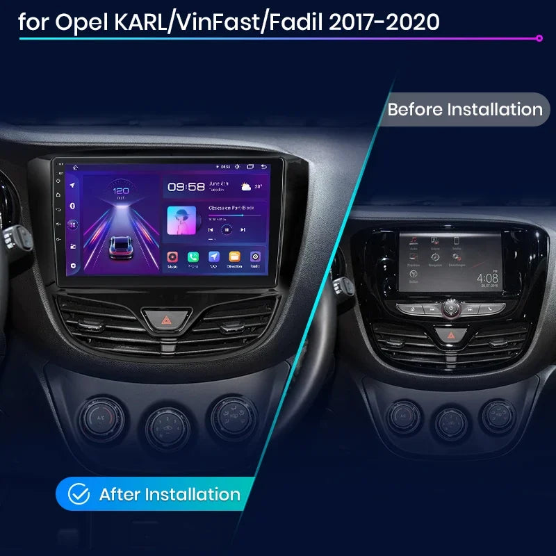 Junsun Wireless CarPlay Android Auto Radio For Opel Karl 2017 2018 2019 2020 Car Intelligent Systems RDS BT WiFi 2 din