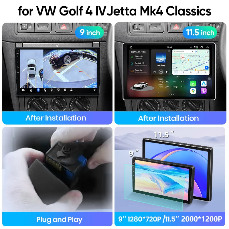 Junsun Wireless CarPlay Car Radio For Golf 4 Jetta MK4 1997-2003 Android Multimedia - Junsun Official Store