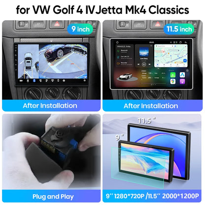 Junsun Wireless CarPlay Car Radio For Golf 4 Jetta MK4 1997-2003 Android Multimedia