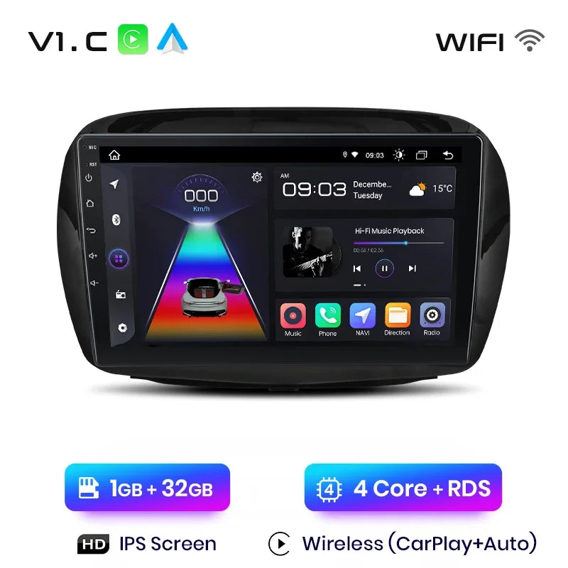 Junsun Wireless CarPlay Android Auto Radio For Honda Edix FRV 2004 2005 2006 2007-2009 Car Intelligent Systems RDS BT WiFi 2 din