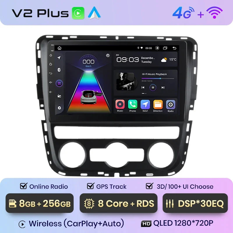 Junsun Wireless CarPlay Android Auto Radio For VOLKSWAGEN PASSAT 2012 2013 2014 2015 Car Intelligent Systems RDS BT WiFi 2 din - Junsun Official Store