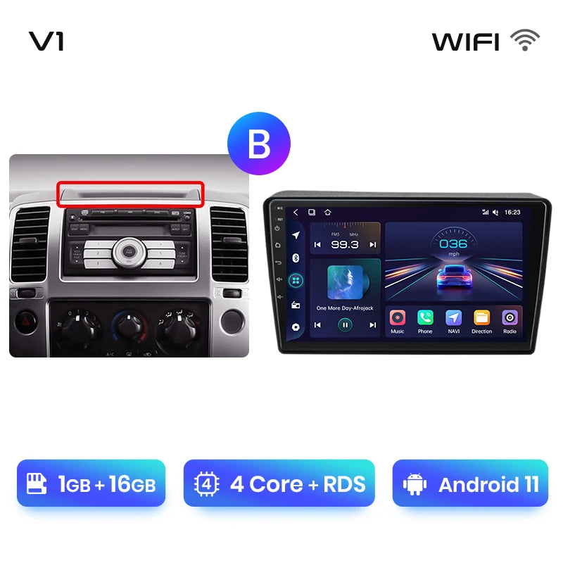 Junsun V1pro AI Voice 2 din Android Auto Radio For Nissan NAVARA 2006-2012 Carplay 4G Car Multimedia GPS 2din autoradio
