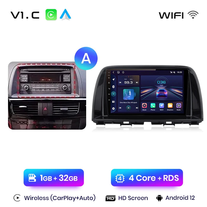 Junsun V1pro AI Voice 2 din Android Auto Radio For Mazda CX-5 2012-2015  Carplay 4G Car Multimedia GPS 2din autoradio