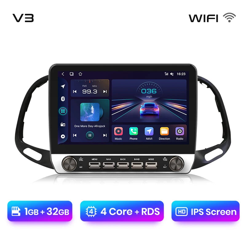 Junsun V3 Plus 2K Wireless CarPlay Android Auto Car Intelligent Systems For Fiat Doblo 2016 2017 2018 2019 Autoradio 4G