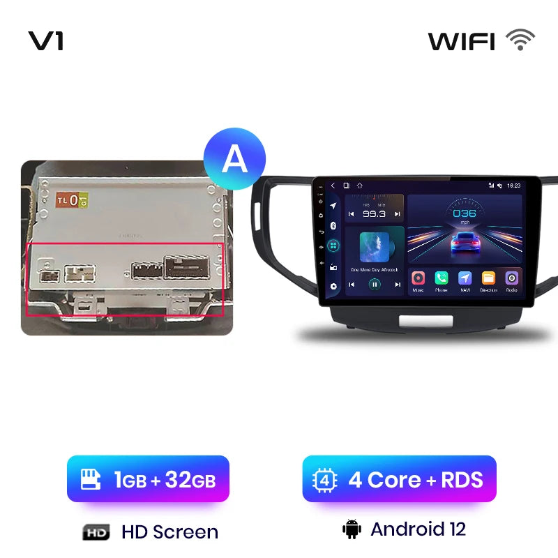 Junsun V1 AI Voice Wireless CarPlay Android Auto Radio For Honda Accord 8 2008-2012 4G Car Multimedia GPS 2din autoradio