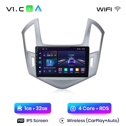 Junsun V1 AI Voice - Radio inalámbrica CarPlay Android para Chevrolet Cruze 2012-2015, 4G, GPS, 2DIN 