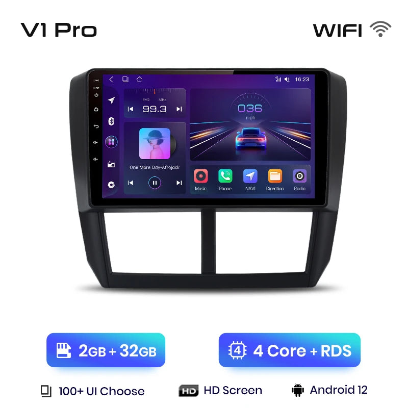Radio Junsun V1pro con Android 10,0, 2DIN, 4G, GPS, Carplay, para Subaru Forester 3 SH Impreza 2007-2013 