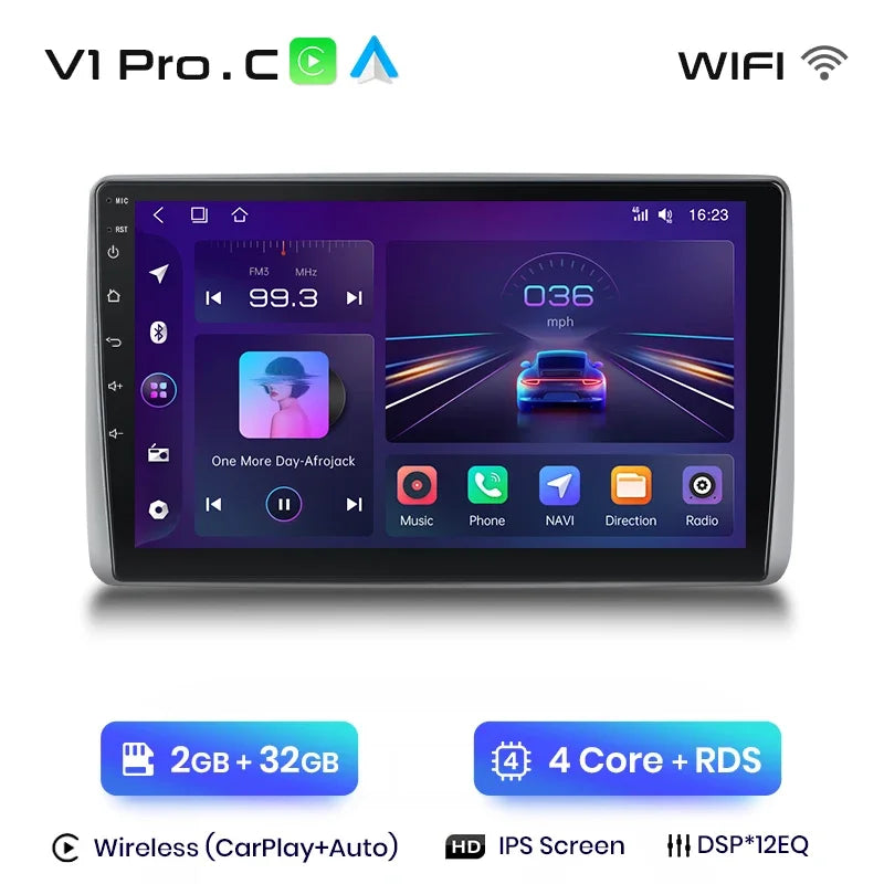Junsun Wireless CarPlay Android Auto Radio For Nissan Sentra Almera 2000 2001-2006 Car Intelligent Systems RDS BT WiFi 2 din