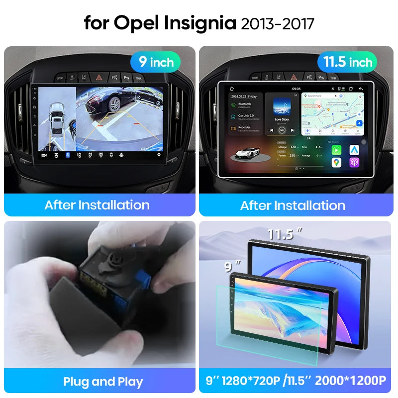 Junsun Wireless CarPlay Car Radio For Opel Insignia 2013 - 2017 Android Multimedia