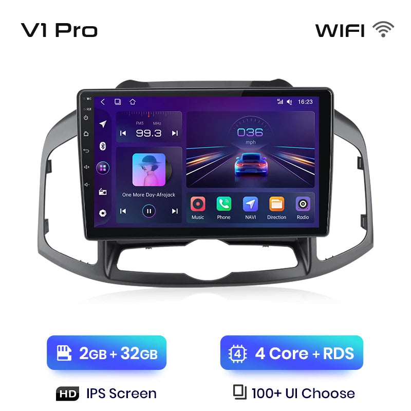 Junsun V1pro AI Voice Car Radio Android Auto Multimedia Player For Chevrolet Captiva 2011-2016 Carplay 4G 2din GPS autoradio