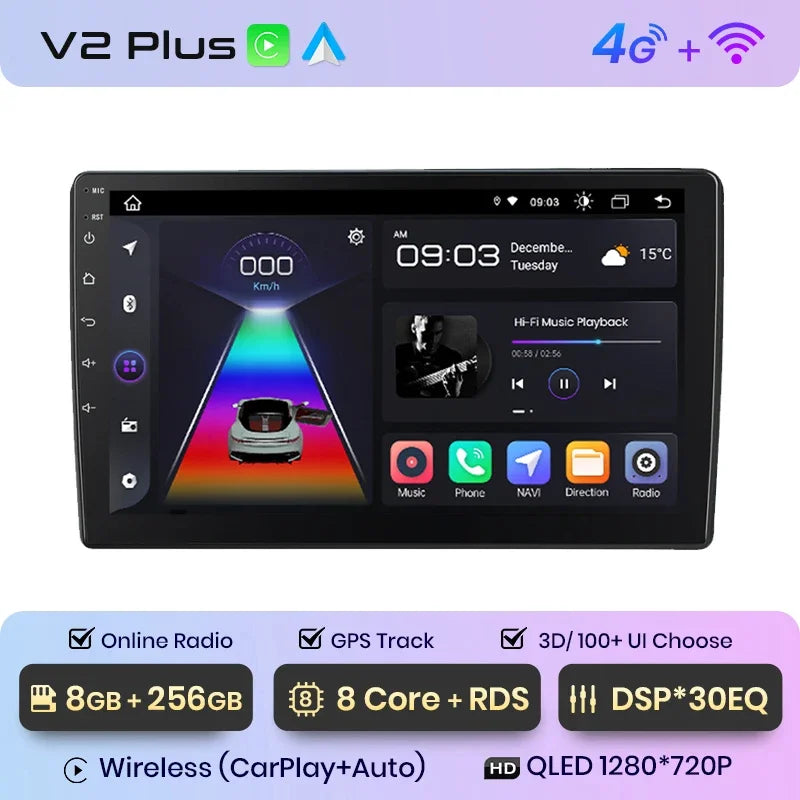 Junsun Wireless CarPlay Android Auto Radio For Volkswagen TOUAREG 2003 2004 2005-2010 Car Intelligent Systems RDS BT WiFi 2 din - Junsun Official Store