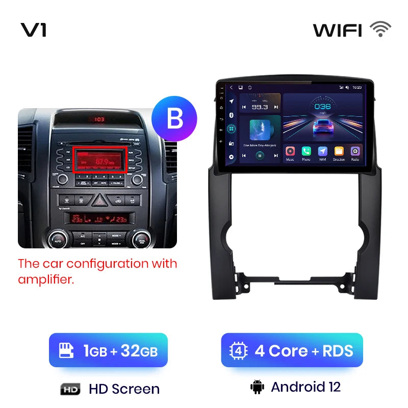 Junsun V1pro AI Voice 2 din Android Auto Radio For Kia Sorento 2 XM 2009 - 2012 Carplay Car Multimedia GPS 2din autoradio