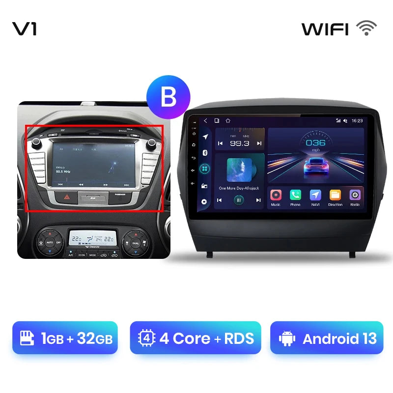 Junsun Car Radio For Hyundai Tucson 2 ix35 2009 - 2015 wireless CarPlay Android Auto car intelligent systems No 2 din 2din DVD