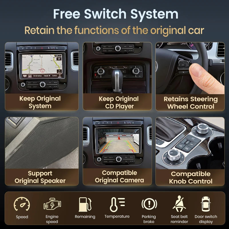 Junsun Wireless CarPlay Car Radio For Volkswagen Touareg RNS850 2010-2018 Android Multimedia