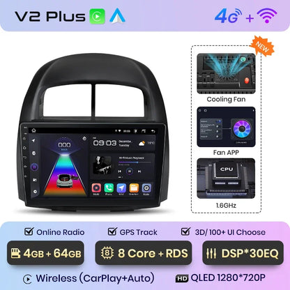 Junsun Wireless CarPlay Android Auto Radio For Toyota Passso 2006 2007 2008 2009-2011 Car Intelligent Systems RDS BT WiFi 2 din