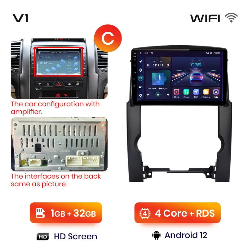 Junsun V1pro AI Voice 2 din Android Auto Radio For Kia Sorento 2 XM 2009 - 2012 Carplay Car Multimedia GPS 2din autoradio
