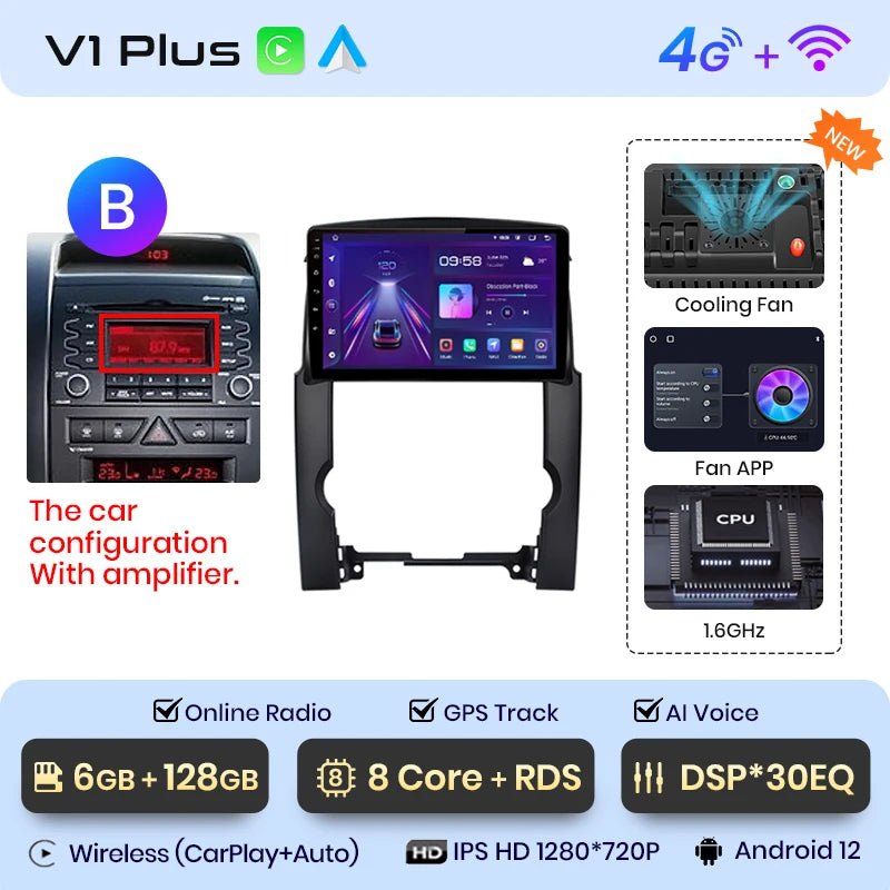 Junsun V1pro AI Voice 2 din Android Auto Radio For Kia Sorento 2 XM 2009 - 2012 Carplay Car Multimedia GPS 2din autoradio - Junsun Official Store