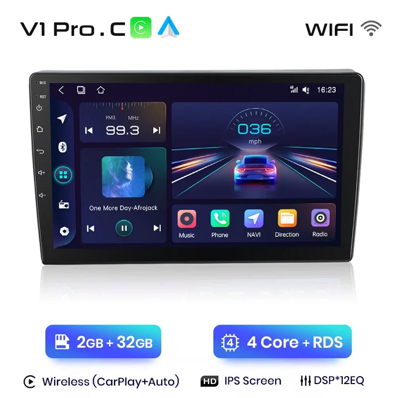 Junsun Wireless CarPlay Android Auto Radio For VOLKSWAGEN POLO 2004 2005 2006-2010 Car Intelligent Systems RDS BT WiFi 2 din