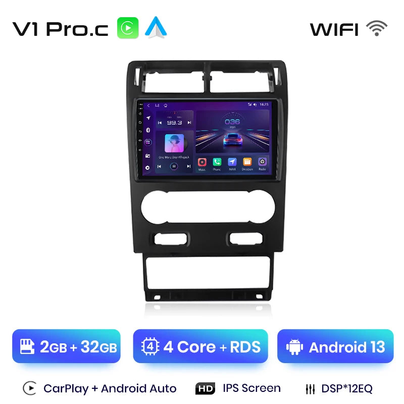 Junsun V1 Plus Car Radio For Ford Mondeo 3 2004 - 2007 wireless CarPlay Android Auto car intelligent systems No 2 din 2din DVD