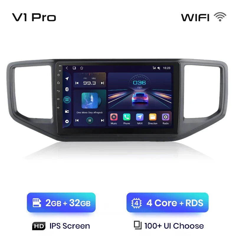 Junsun Wireless CarPlay Android Auto Radio For VOLKSWAGEN AMAROK 2017 Car Intelligent Systems RDS BT WiFi 2 din