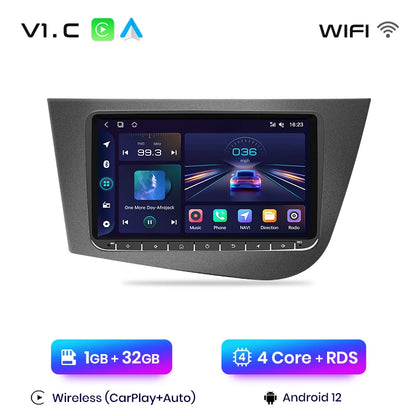 Junsun AI Voice Android Auto Radio for Seat Leon MK2 2005 2006 2007 - 2012 Carplay Car Multimedia RDS DSP GPS No 2din autoradio