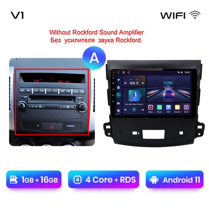 Junsun V1pro 2 din Android Auto Radio For Mitsubishi Outlander xl 2 2005-2011 Citroen C-Crosser Carplay Car Multimedia autoradio