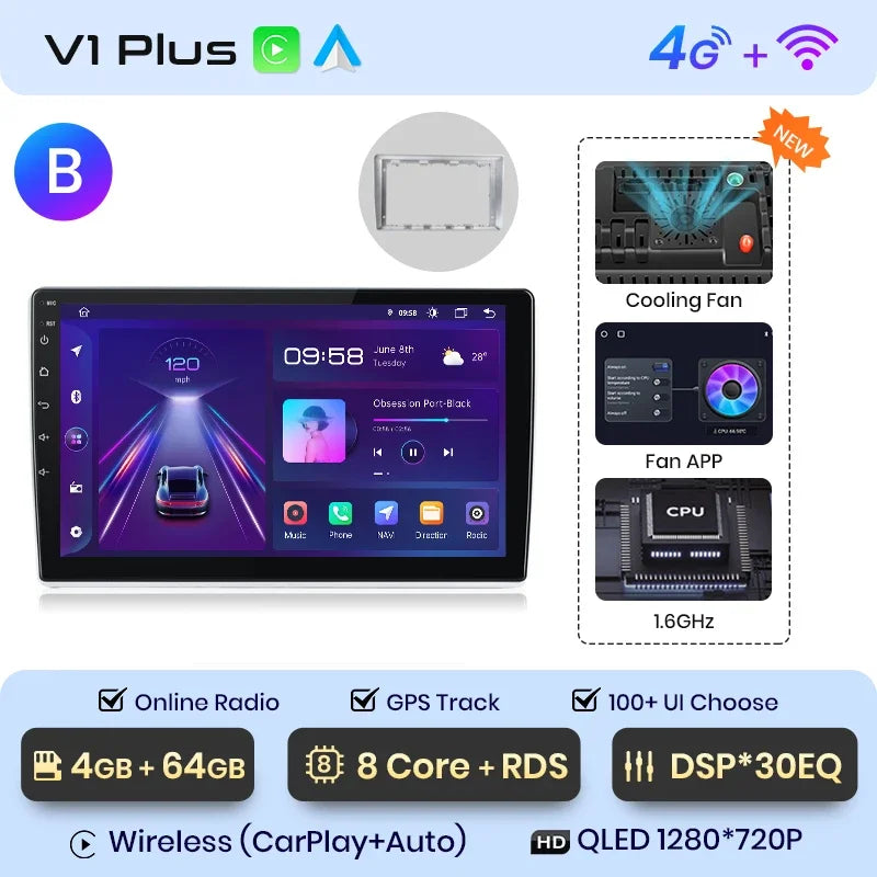 Junsun Wireless CarPlay Android Auto Car Radio Multimedia For VW Passat B5 B6 2004-2010 GPS Intelligent Systems Smart Autoradio - Junsun Official Store