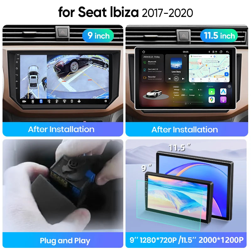 Junsun Wireless CarPlay Car Radio For Seat Ibiza 2017-2020 Android Multimedia - Junsun Official Store
